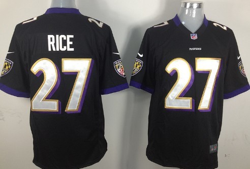 Nike Baltimore Ravens #27 Ray Rice Black Game Jersey