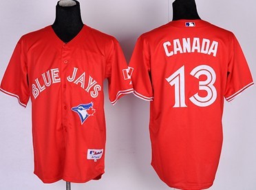 Toronto Blue Jays #13 Canada Red Jersey