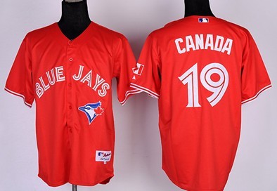 Toronto Blue Jays #19 Canada Red Jersey