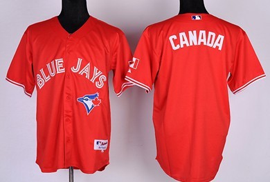Toronto Blue Jays Blank Canada Red Jersey