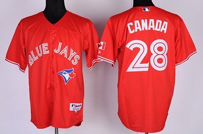 Toronto Blue Jays #28 Canada Red Jersey