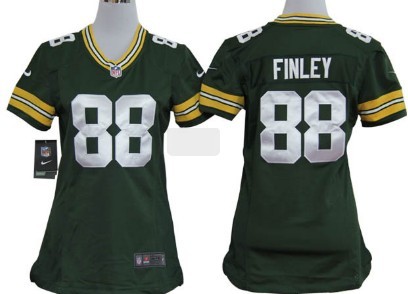 Nike Green Bay Packers #88 Jermichael Finley Green Game Womens Jersey