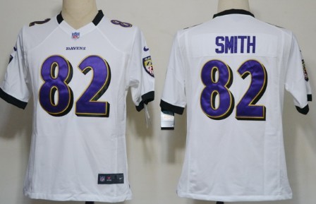 Nike Baltimore Ravens #82 Torrey Smith White Game Jersey