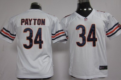 Nike Chicago Bears #34 Walter Payton White Game Kids Jersey