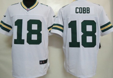 Nike Green Bay Packers #18 Randall Cobb White Elite Jersey