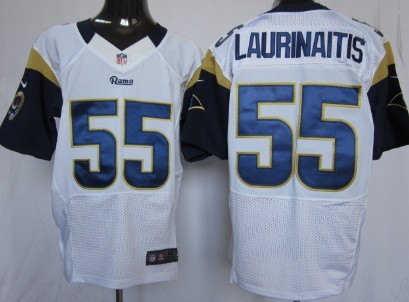Nike St. Louis Rams #55 James Laurinaitis White Elite Jersey