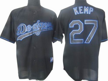 Los Angeles Dodgers #27 Matt Kemp 2012 Black Fashion Jersey