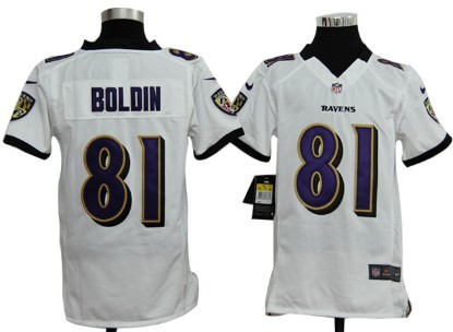 Nike Baltimore Ravens #81 Anquan Boldin White Game Kids Jersey