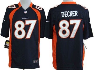Nike Denver Broncos #87 Eric Decker Blue Game Jersey