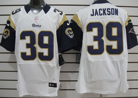 Nike St. Louis Rams #39 Steven Jackson White Elite Jersey