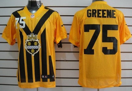 Nike Pittsburgh Steelers #75 Joe Greene 1933 Yellow Throwback Jersey