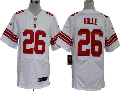 Nike New York Giants #26 Antrel Rolle White Elite Jersey