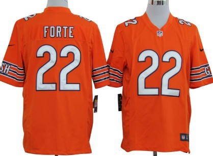 Nike Chicago Bears #22 Matt Forte Orange Game Jersey