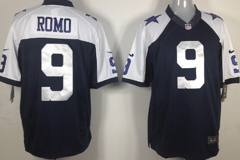 Nike Dallas Cowboys #9 Tony Romo Blue Thanksgiving Limited Jersey
