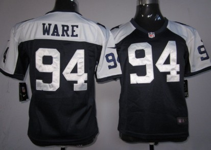 Nike Dallas Cowboys #94 DeMarcus Ware Blue Thanksgiving Game Kids Jersey