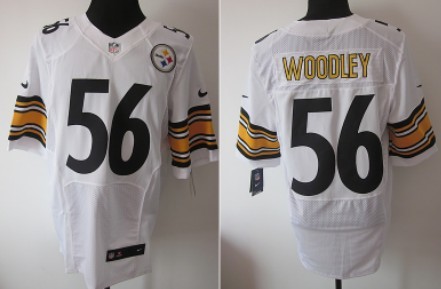 Nike Pittsburgh Steelers #56 LaMarr Woodley White Elite Jersey