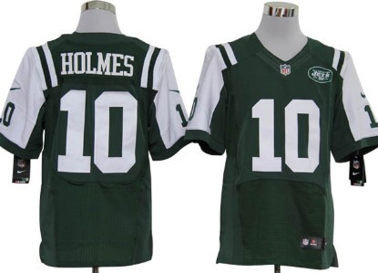 Nike New York Jets #10 Santonio Holmes Green Elite Jersey