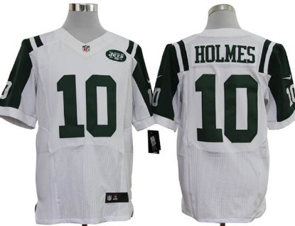 Nike New York Jets #10 Santonio Holmes White Elite Jersey