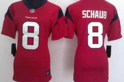 Nike Houston Texans #8 Matt Schaub Red Game Womens Jersey