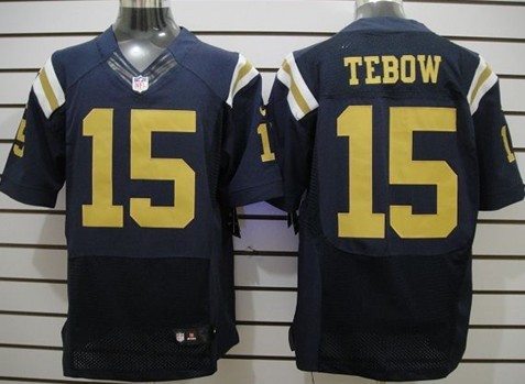 Nike New York Jets #15 Tim Tebow Navy Blue Elite Jersey