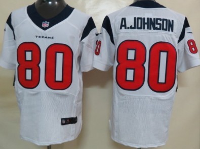 Nike Houston Texans #80 Andre Johnson White Elite Jersey