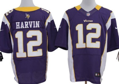 Nike Minnesota Vikings #12 Percy Harvin Purple Elite Jersey