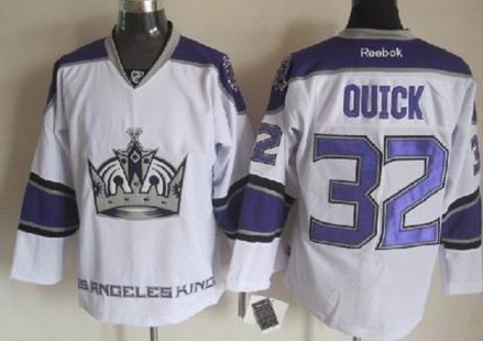 Los Angeles Kings #32 Jonathan Quick White Third Jersey