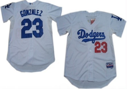 Los Angeles Dodgers #23 Adrian Gonzalez White Jersey