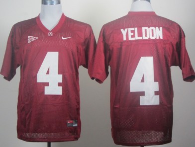 Alabama Crimson Tide #4 T.J Yeldon Red Jersey