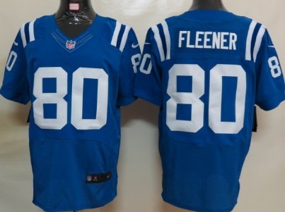 Nike Indianapolis Colts #80 Coby Fleener Blue Elite Jersey