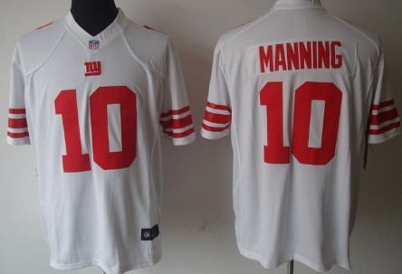 Nike New York Giants #10 Eli Manning White Limited Jersey