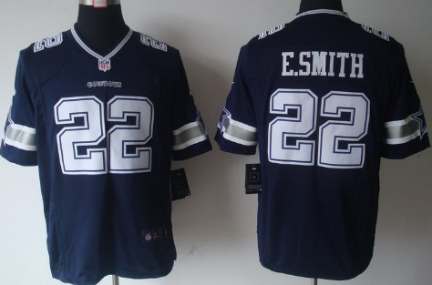 Nike Dallas Cowboys #22 Emmitt Smith Blue Limited Jersey