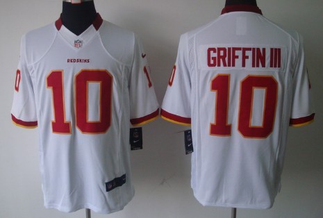 Nike Washington Redskins #10 Robert Griffin III White Limited Jersey