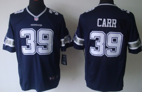 Nike Dallas Cowboys #39 Brandon Carr Blue Limited Jersey