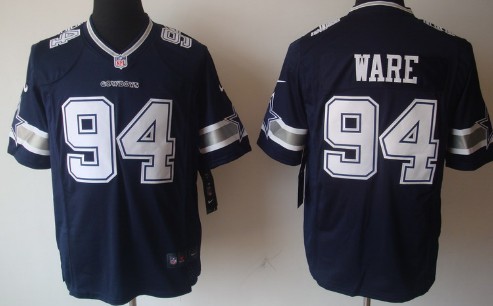 Nike Dallas Cowboys #94 DeMarcus Ware Blue Limited Jersey