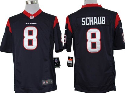 Nike Houston Texans #8 Matt Schaub Blue Limited Jersey
