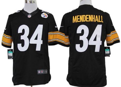 Nike Pittsburgh Steelers #34 Rashard Mendenhall Black Limited Jersey