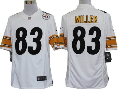 Nike Pittsburgh Steelers #83 Heath Miller White Limited Jersey