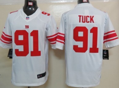 Nike New York Giants #91 Justin Tuck White Limited Jersey