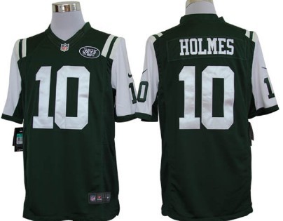 Nike New York Jets #10 Santonio Holmes Green Limited Jersey