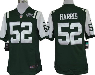 Nike New York Jets #52 David Harris Green Limited Jersey