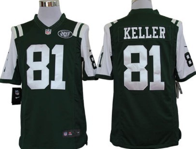 Nike New York Jets #81 Dustin Keller Green Limited Jersey