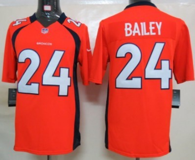 Nike Denver Broncos #24 Champ Bailey Orange Limited Jersey