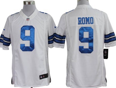 Nike Dallas Cowboys #9 Tony Romo White Limited Jersey