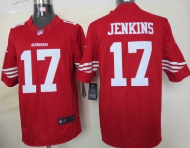 Nike San Francisco 49ers #17 A.J. Jenkins Red Limited Jersey