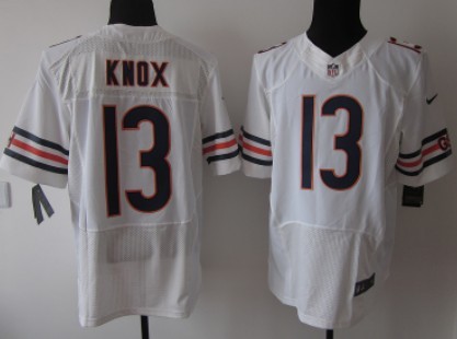Nike Chicago Bears #13 Johnny Knox White Elite Jersey