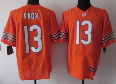 Nike Chicago Bears #13 Johnny Knox Orange Elite Jersey