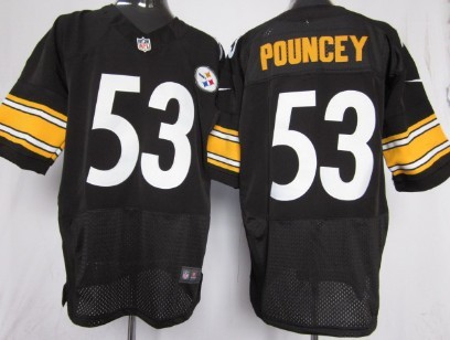 Nike Pittsburgh Steelers #53 Maurkice Pouncey Black Elite Jersey