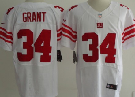 Nike New York Giants #34 Deon Grant White Elite Jersey