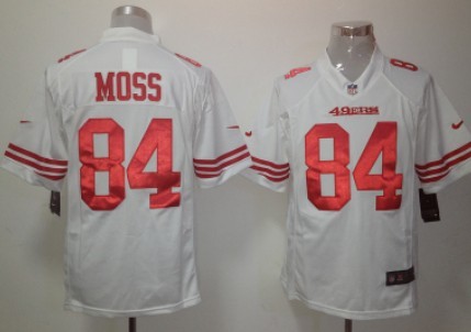 Nike San Francisco 49ers #84 Randy Moss White Limited Jersey